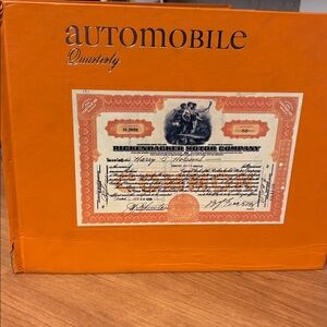 Vintage Automobile Stock Certificate quarterly